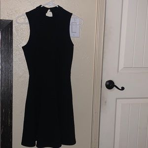 Black dress- tight fitted top flowy bottom